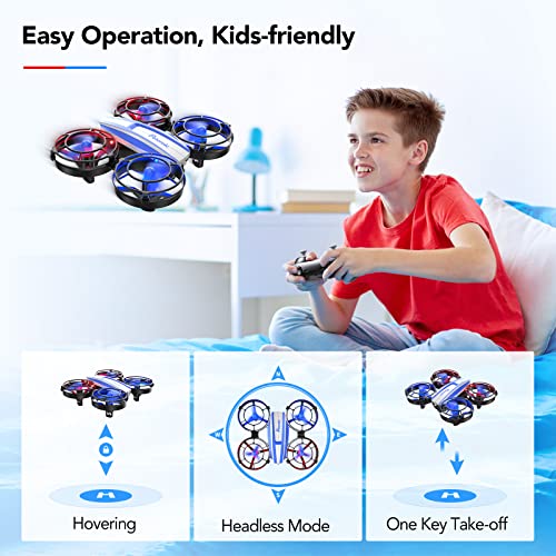 Potensic 2 Pack Mini Drones, Rc Quadcopter For Kids Beginners With Ir Battle Mode, 3D Flip, Circle Fly, Self-Rotate, 3 Speeds, Headless Mode, Altitude Hold, Flying Toy Gift For Boys Girls (Red, Blue) #TOP1
