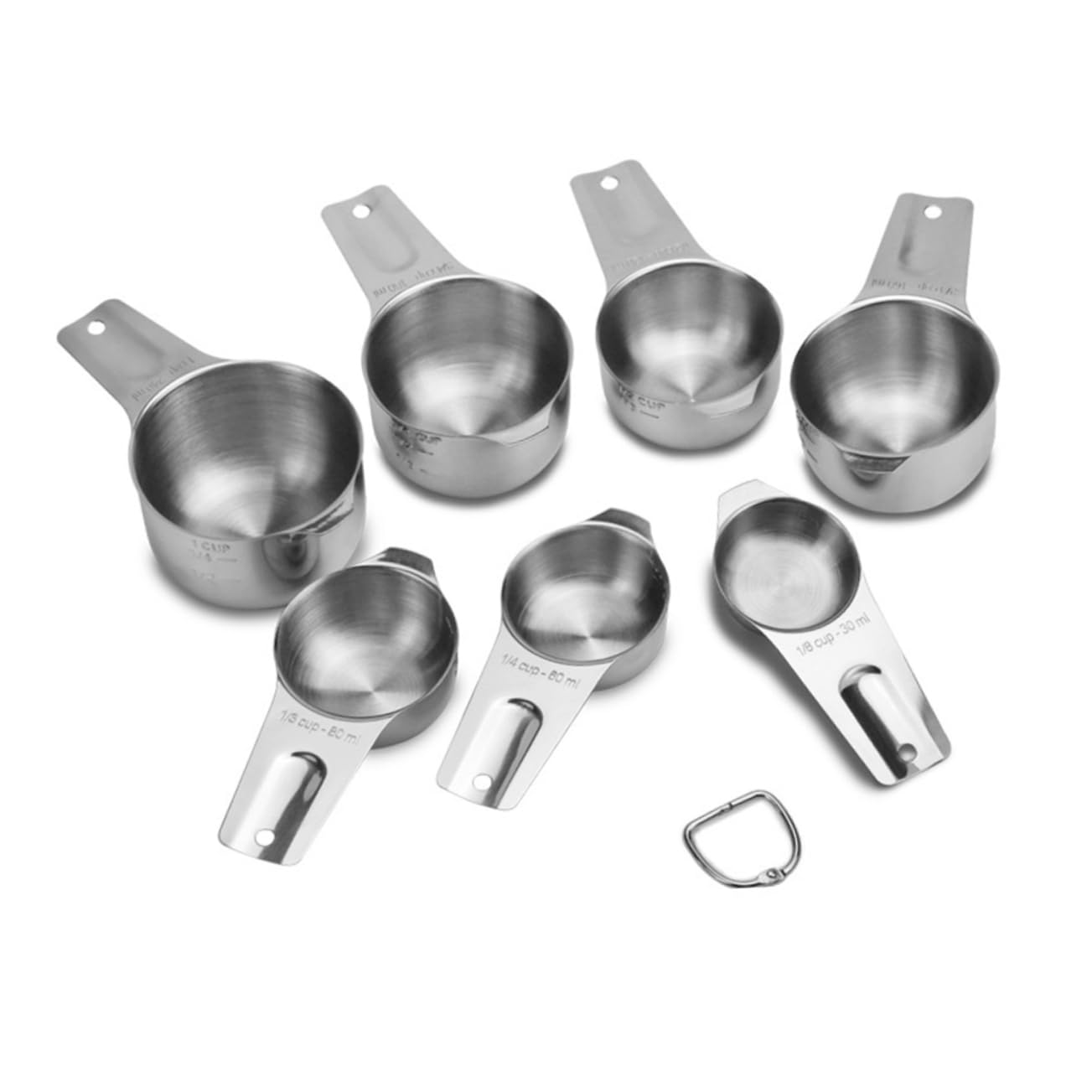 Ensemble de Tasses à Mesurer 7 Pièces en Acier Inoxydable