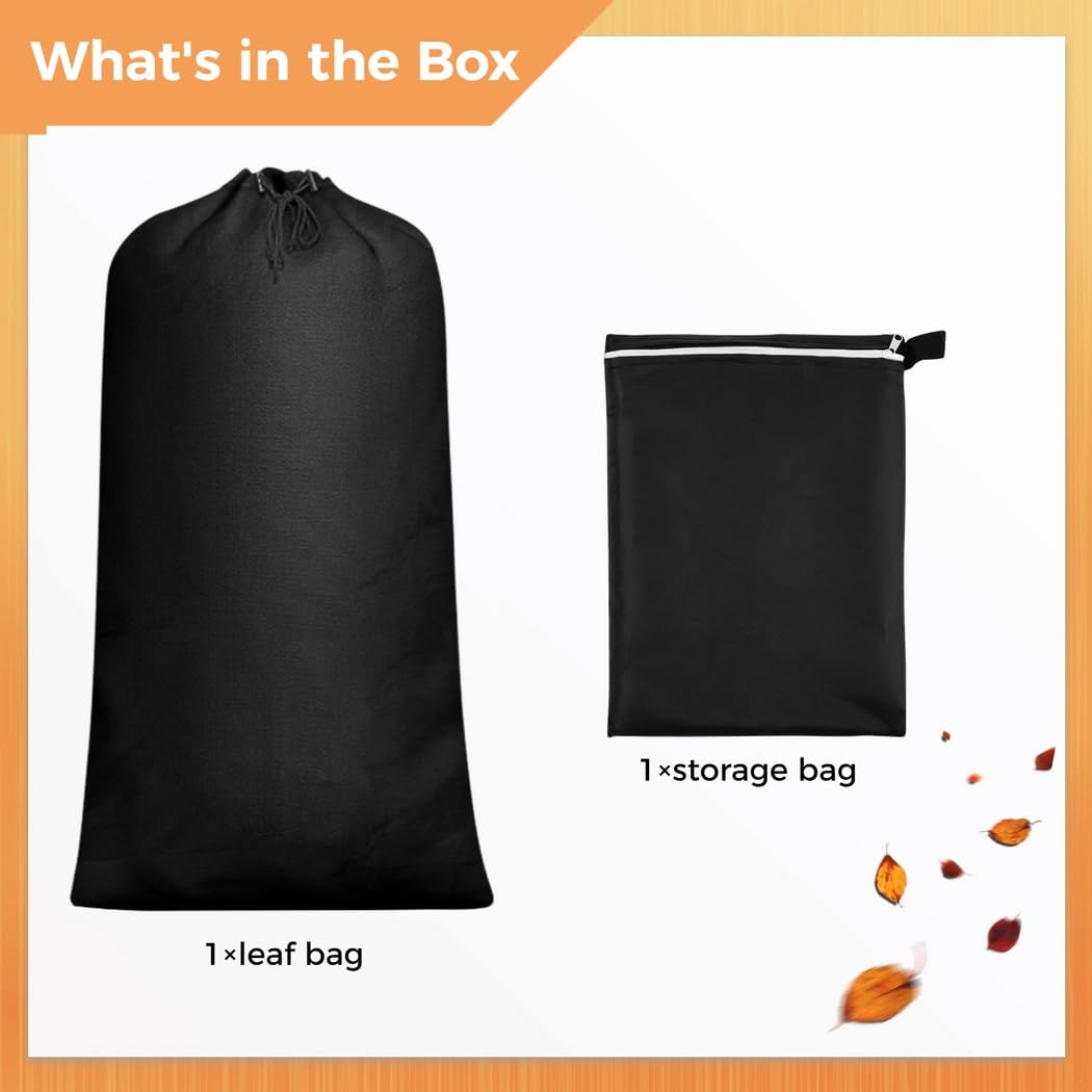 Bolsa de recogida de hojas de tractor de césped Oxford 420D de gran tamaño, 54 pies cúbicos, almacenamiento de limpieza de patio, atrapador de césped resistente