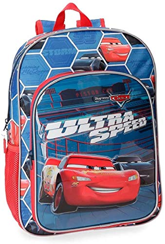 Mochila Cars Ultra Speed 38cm adaptable a carro