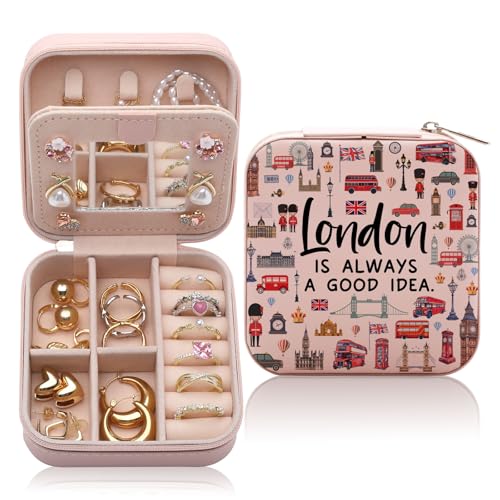 CEASQVAA London Travel Gift Jewelry Box for Women, London Lover Souvenirs Gifts, London City Themed...