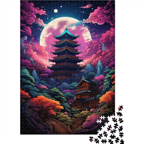 Rompecabezas 1000 piezas sobre templos de Japón: reto mental con póster 2