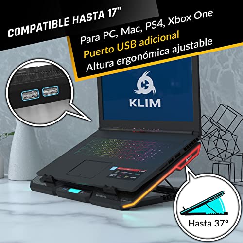 Base refrigeradora portátil de 6 ventiladores con USB para refrigeración de portátil gaming 6