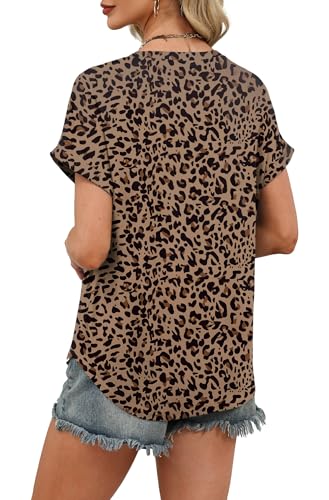 Image of WIHOLL Womens Blouses Spring Tops Short Sleeve Shirts Dressy Casual Summer Vacation Fashion Clothing 2026