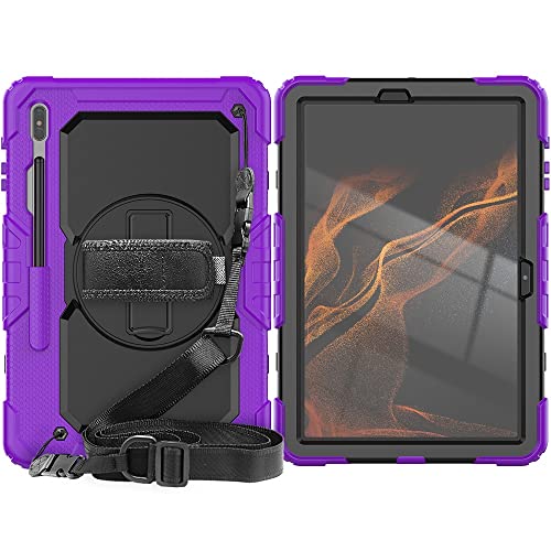 Coque Samsung Galaxy Tab S8 Plus X800 12,5" TPU antichoc avec bandoulière 2022
