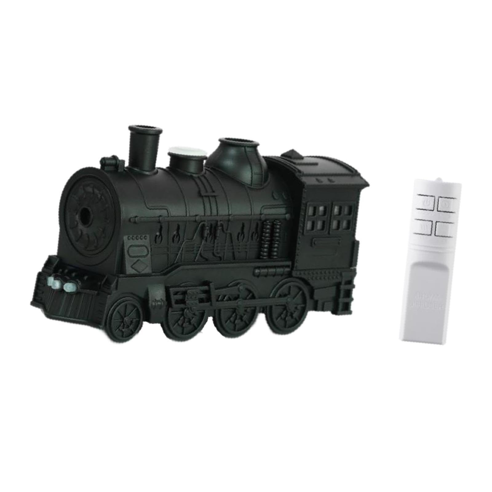 perfk Retro Train Diffusor für ätherische Öle, Luftbefeuchter, EU 220 V Stecker, Aroma-Diffusoren mit Fernsteuerung für Fitnessstudio, Spa, Wohnzimmer, Zuhause, Schwarz