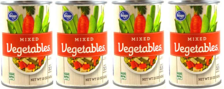 Generic Pack of 4 Mixed Vegetables 15 oz