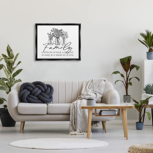 Image of 'Heartwarming Family Phrase Botanical Blossoms'| Floating Frame Canvas Art