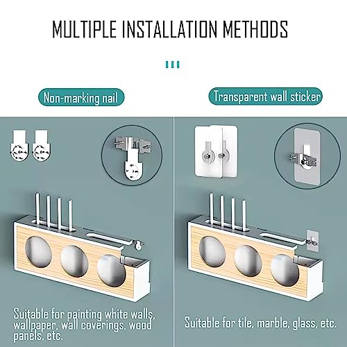 Routeur WiFi mural en bois avec porte en acrylique givré – Support nizer pour meuble TV, console Ma, télécommande, DVD, décodeur, noir