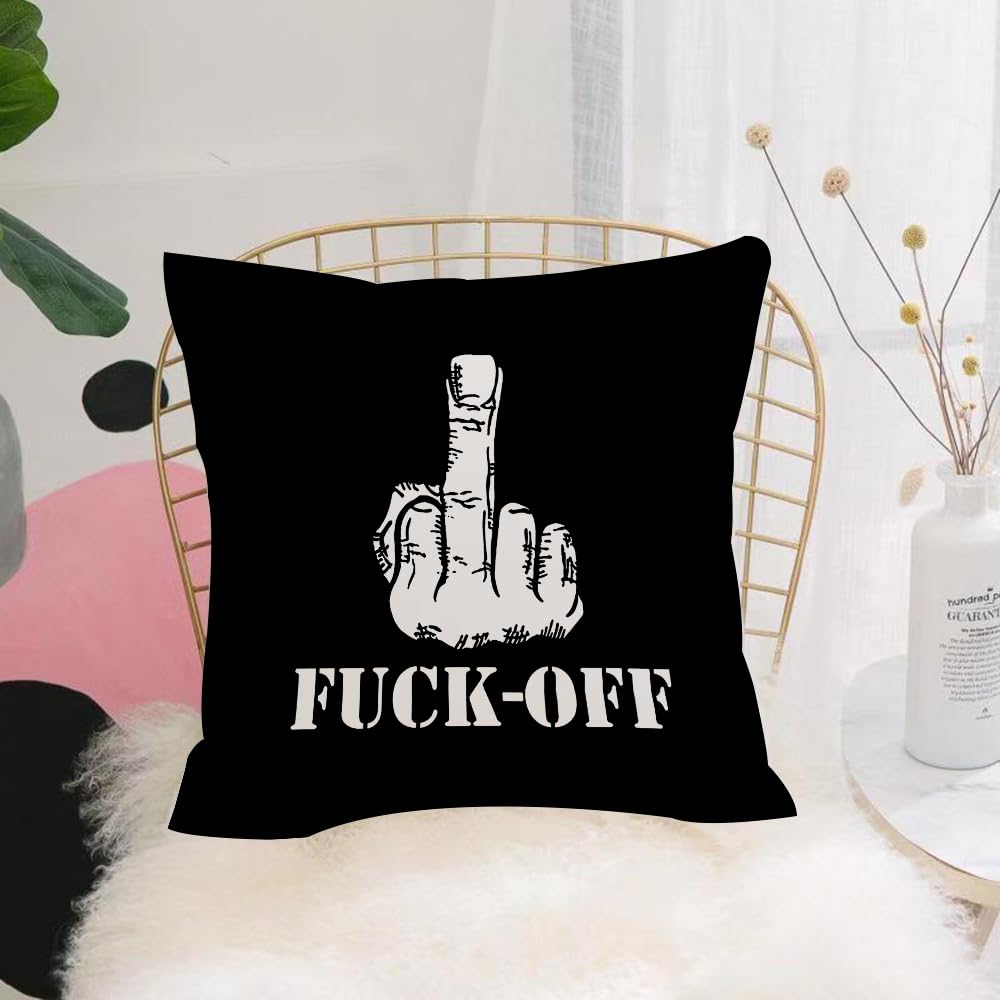 Hyosxw Middle Finger Icon - A9 Cushion Cover,Throw Pillow Case Home Decorative For Living Room Bedroom Sofa Chair 18X18 Inch,Middle Finger Icon,Pillowcase 45X45cm