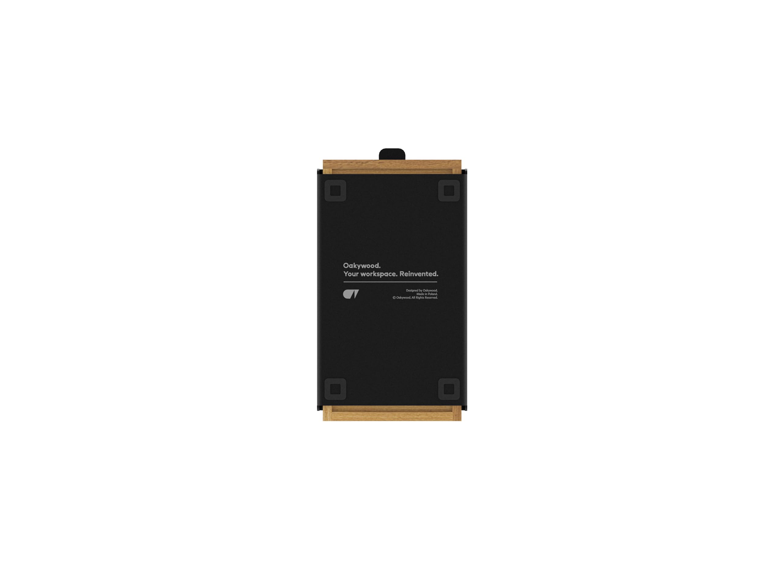 Oakywood - Schublade Schreibtisch Organizer - Kleiner Aufbewahrungsbox aus Massivholz, Dokumentenhalter - Büro Organizer, Schubladen Box - für Büro Zuhause - Schwarz, Eiche - Größe Dual