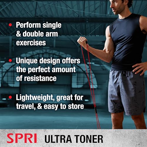 SPRI Ultra Toner Figure 8 Resistance Band with Padded Handles Great for Stretch, Exercise, Fitness Training, Yoga, Resistance Weights, Therapy, Gym or Home Workout Equipment. - Image 3