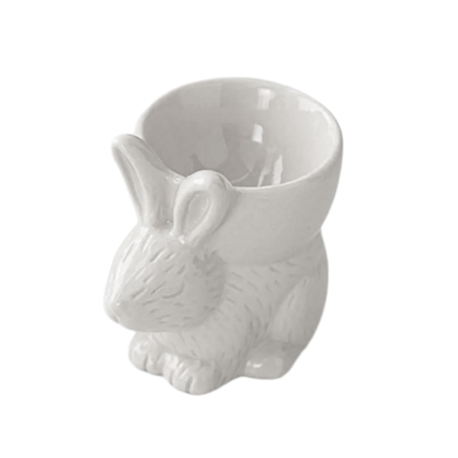 YROHGKPN Porcelain Easters Rabbits Eggs Cup Ceramic Breakfast Holder for Holiday and Everyday Use Dinning Table Decoration Easters Table Decoration