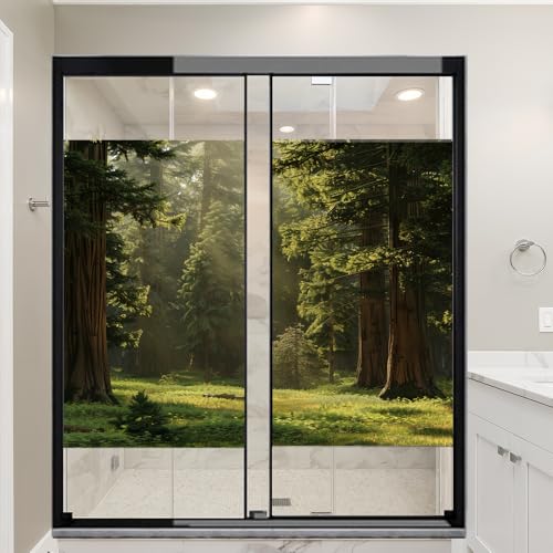 Vinilo Decorativo de Vidrio Teñido Nature Forest 23.6x35.4" x2 miniatura 6
