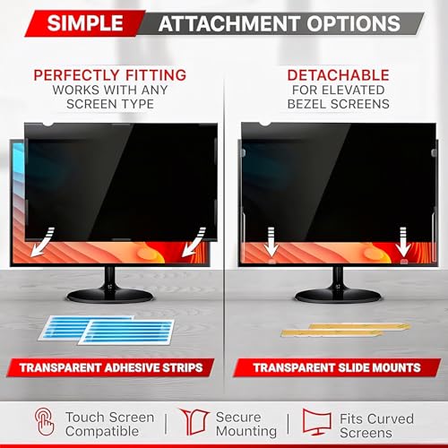 Image of LIONS HEAD Premium Laptop /Computer Privacy Filter with UV Protection and Full Privacy Coverage for Screen, Easy to Use |Anti Spy, Anti Glare | Super Visual Clarity Screen Privacy Filter (27 INC)