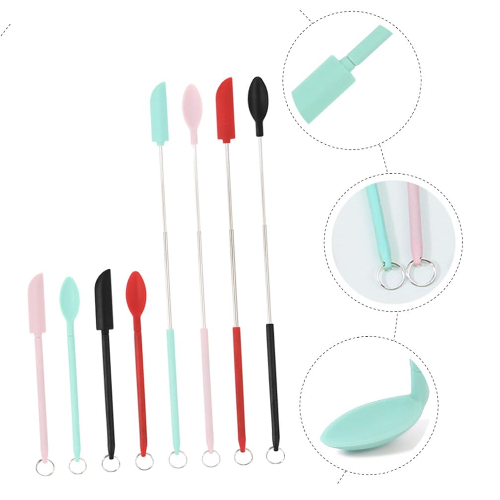 ABOOFAN 5 Juegos Espátula Para Mermelada Cucharas Para Servir Doradas Para Restaurante Espátulas Utensilios Para Ensaladas Espátula Para Untar Hamburguesas Y Queso Pinzas Para 8 Uds * 5