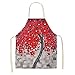 MJJLT Kitchen Aprons Plant Tree Printed Linen Sleeveless Aprons For Woman/kids Home Cooking Baking Cleaning Tools S7 47x38cm