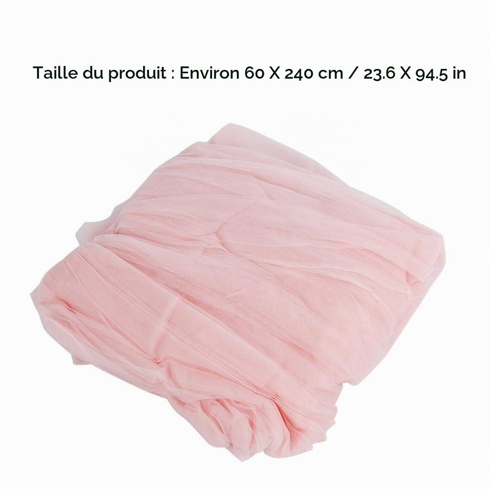 wosumeMoustiquaire, élégante Couleur Maison moustiquaire Enfants lit à baldaquin Filet Enfant Chambre de bébé(Rose)
