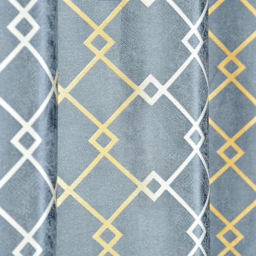 Image of Home Decor Check Designer Door Curtains 7 feet Set of 3 for Drawing Room /Living Room /Hall Room Parde for Door, Dark Grey
