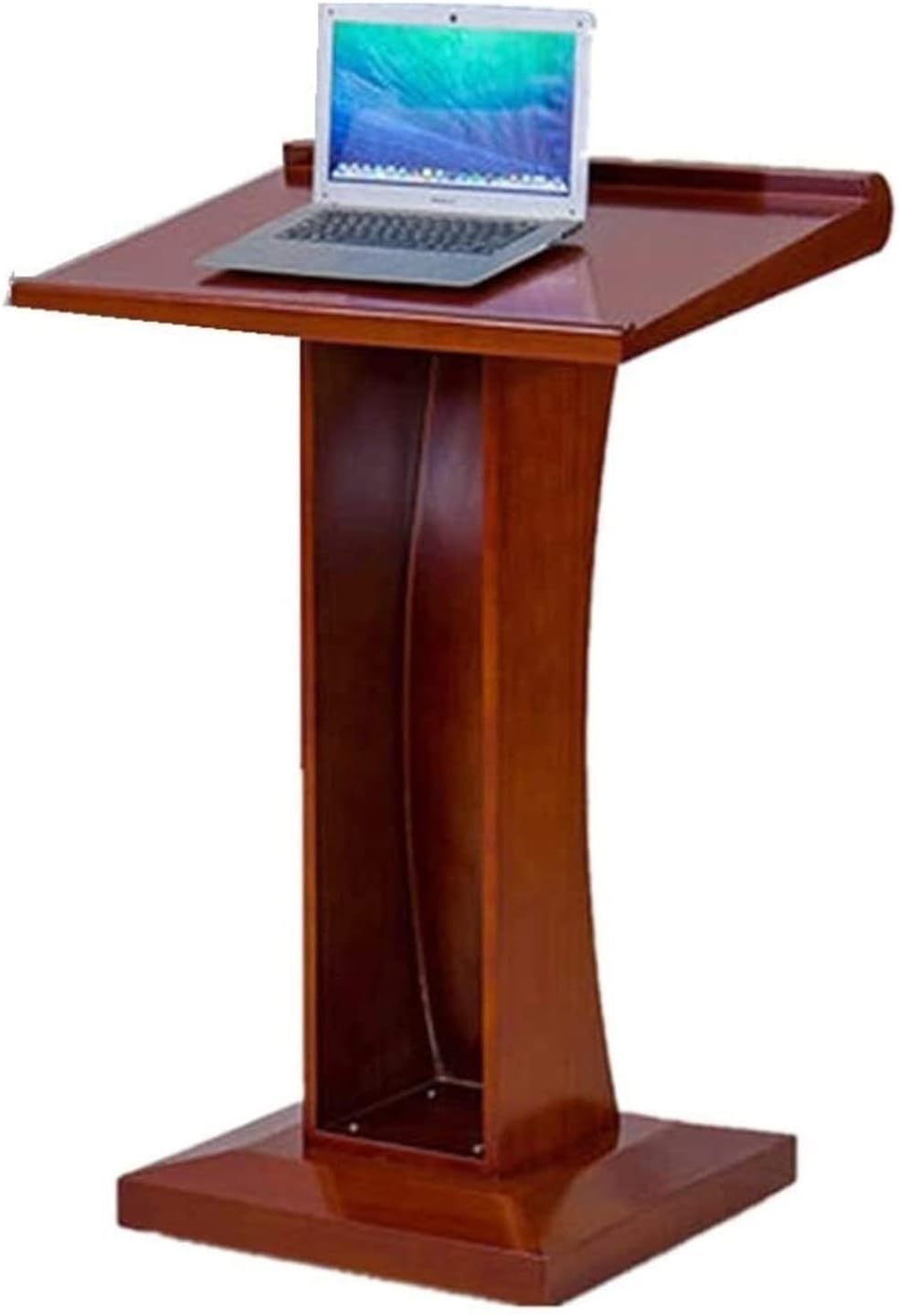 Podium Reception Desk Wood Standing Desk Podium Mobile Rolling