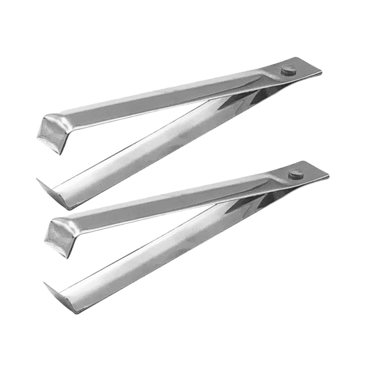 CONGARTENO 2pcs Stainless Steel Garlic Peeler and Skin Remover Tool Easy Use Garlic Tweezer for Quick Peeling Compact Kitchen Essential for