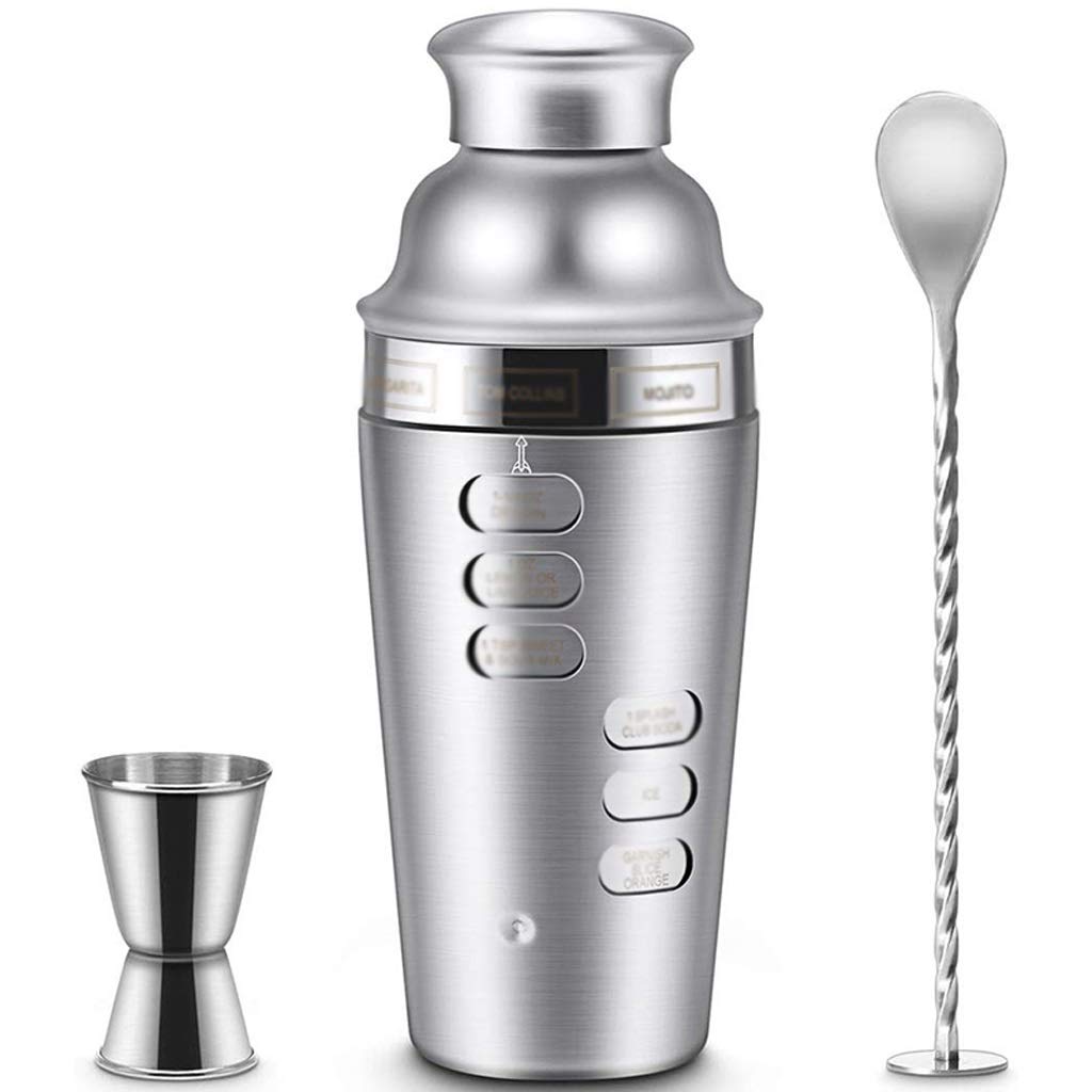 Conjunto de fabricación de cócteles, Conjunto de cócteles con agitador de cóctel Guía de Receta de rotación Bar Barmender Kit de Herramientas Barra de Herramientas incorporada Strainer