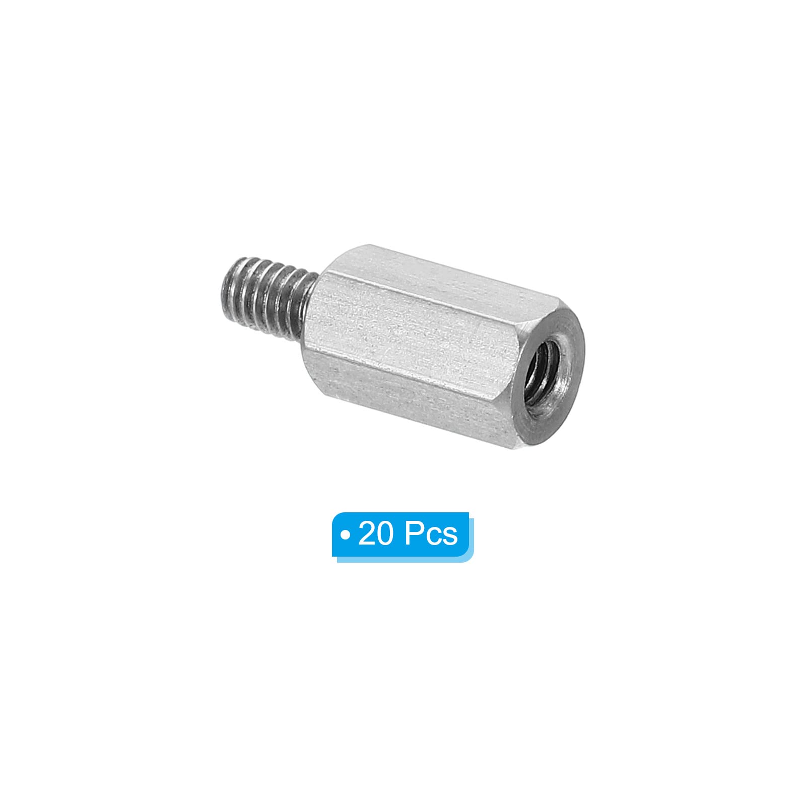 PATIKIL M2.5x8mm+4mm Male-Female Hex Standoff, 20 Pack Stainless Steel PCB Standoffs Screws for Motherboards Computer Cases - Image 3