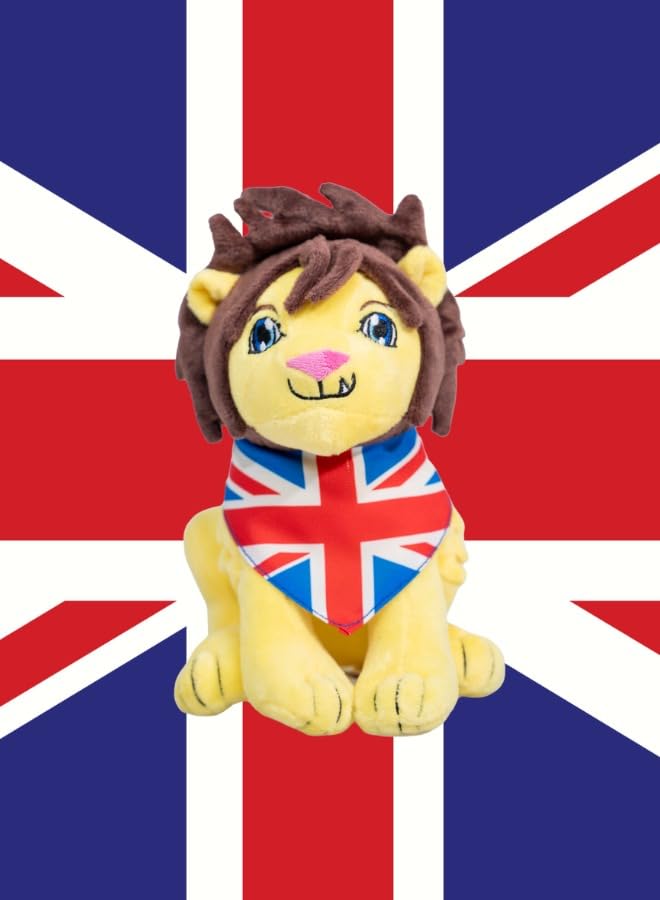 DXB Gadgets 8" Lion Stuffed Animal - Cute Plush Toy Gift for 3-8 Years Old Girls, Soft Birthday Present for Baby, Toddler, Kids, Decor