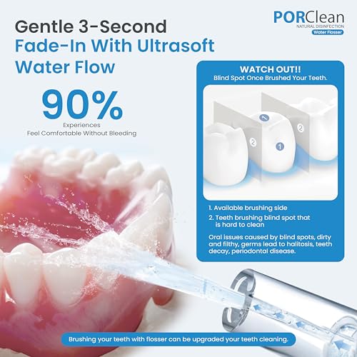 Image of WASH301 PRO Electric Water Flosser for Teeth | 120 PSI Deep Cleaning, 3 Modes with 9 Adjustable Pressure Dental Flosser | 180ml Tank, 5 Tips | Oral Irrigator floss - 1 Year Warranty