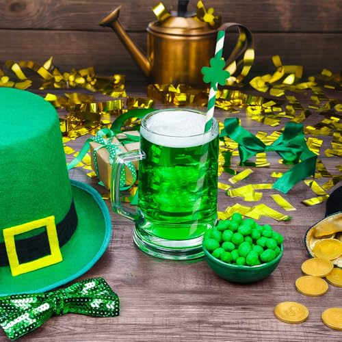 60 pitillos de papel verdes para fiestas temáticas miniatura 3