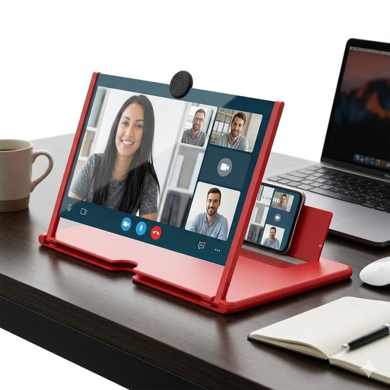 Drumstone (10 Years Assured Warranty) Portable 3D Screen Amplifier for Mobile Phone Folding HD Video Enlarger with Protective Magnifier Smartphone Stand for Movies Gaming Viewing-image-48