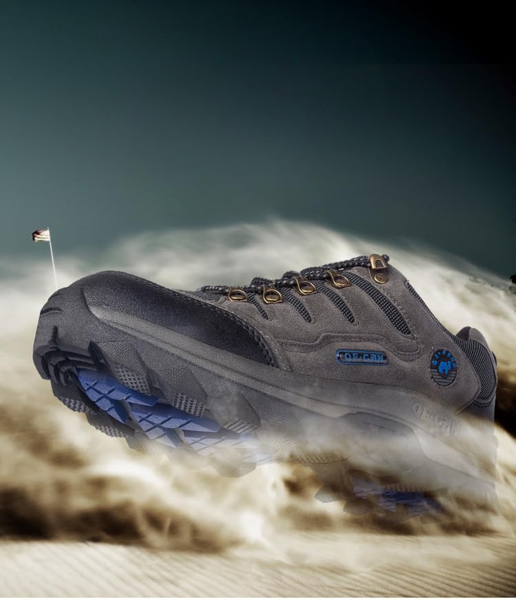 Men's Waterproof Hiking Shoes Outdoor Trekking Boots, Non-Slip Wear-Resistant Lightweight Walking Work Shoes for Camping2