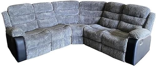 Rio Jumbo Cord 5 Seater Manual Recliner Corner Sofa With Drop-Down Table & Cup Holders - Image 5