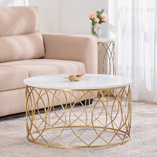 Image of Home Centre | Gohan NXT Coffee Table | Center Table for Living Room | Gold | 1 Year Warranty