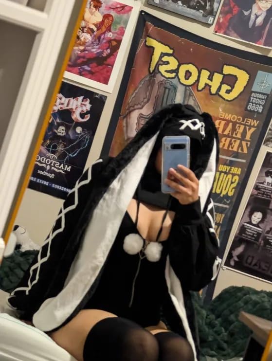 KORURACLUB Cosplay Sexy maid outfit Bunny Outfit cosplay women Animal Costumes Bunny Bodysuit: Black Large-X-Large