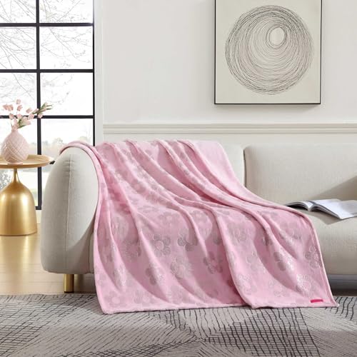 Image of Betsey Johnson - Blanket, Buttery-Soft Throw Blanket for Couch or Bed, Boldly Plush & Oversized Bedding (Retro Daisy Pink, 50 inch x 70 inch)