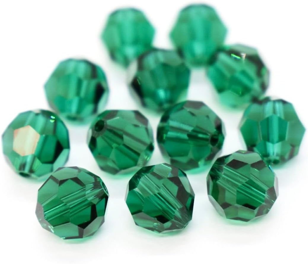 50pcs Adabele Austrian 6mm Faceted Loose Round Crystal Beads Emerald Green Compatible with 5000 Swarovski Crystals Preciosa SS2R-624 - Image 4