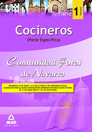 Portada de Cocineros de la Comunidad Foral de Navarra: Temario Parte Especif Ica