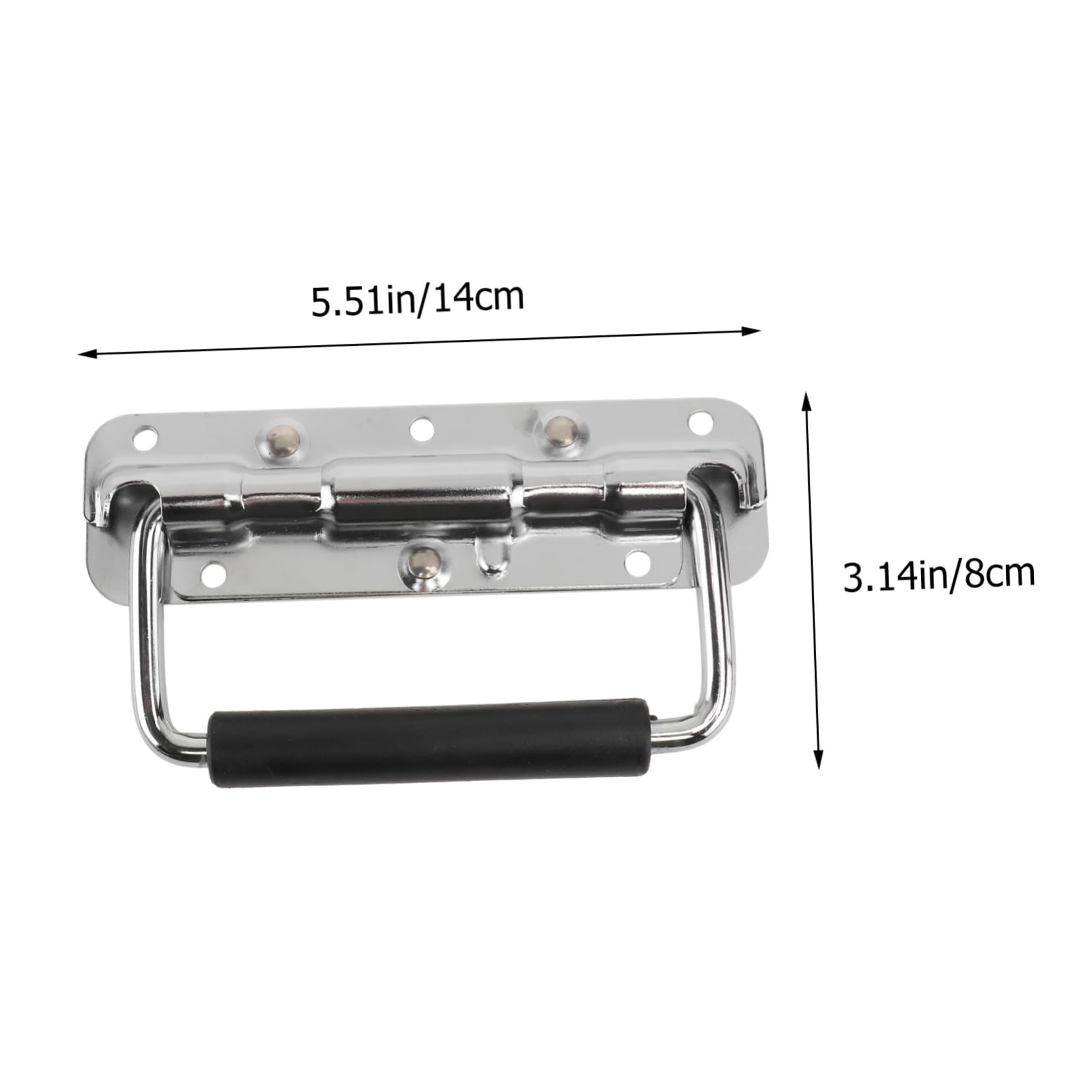 Holibanna 2Pcs Chrome Flight Case Handle Durable Folding Knobs for Tool Cases Heavy Duty Grip Design for Secure Transport and Storage