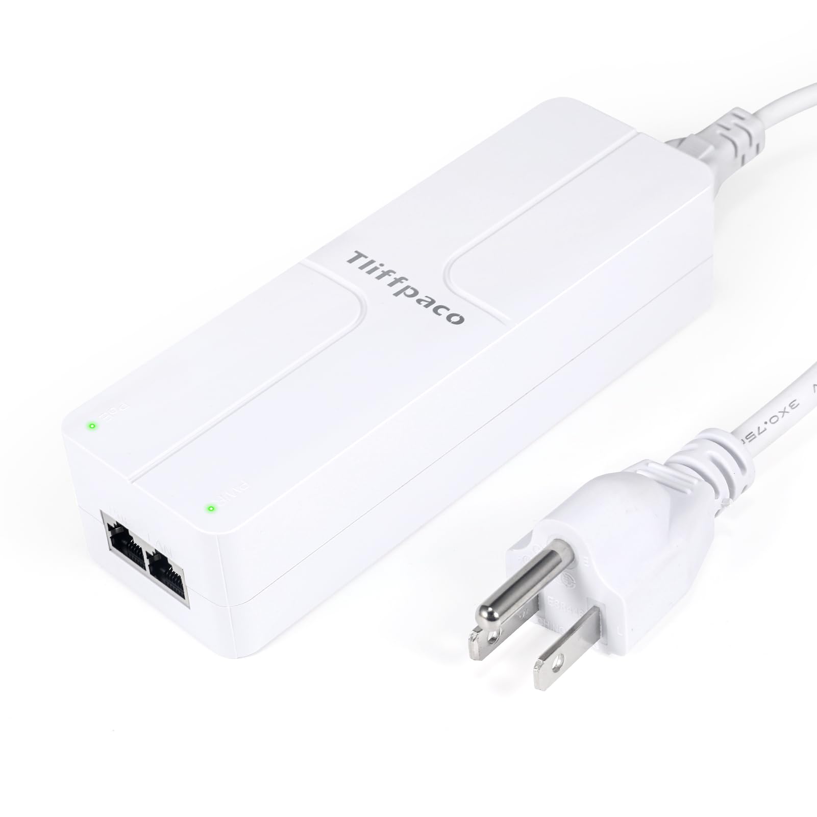 Tliffpaco PoE Injector 2.5Gb 90W 55V, Transmit Network Data and Supply Power, 802.3af/at/bt Compliant, Plug & Play, Up to 100m(328 ft), Suitable for PTZ HD IP Cameras with Heaters/POS Machine/AP