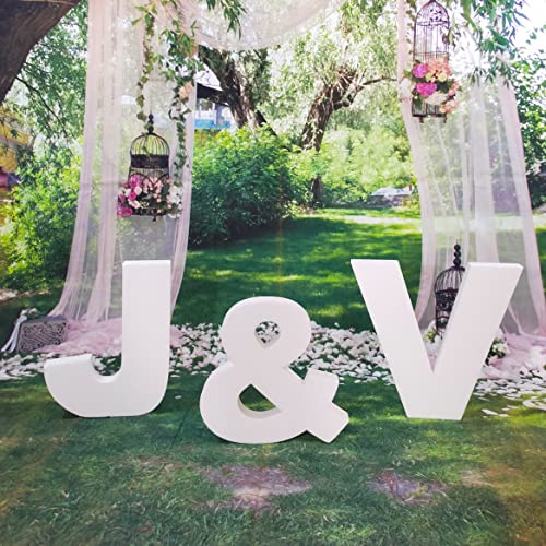 Letras Gigantes de 60 centimetros para bodas y eventos en poliestireno. Se incluye el símbolo & gratis