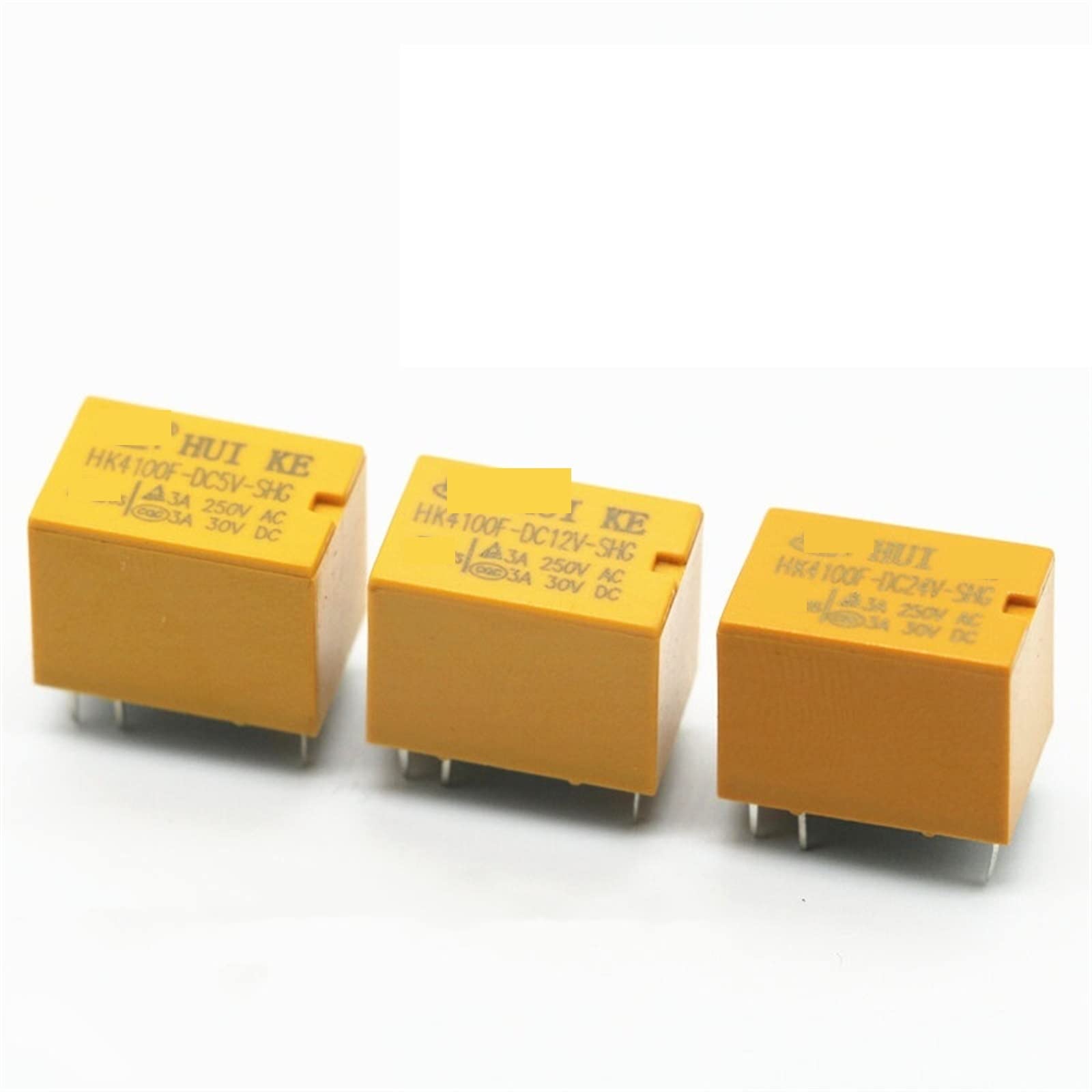 GJZIFGFWQ 10Pcs Relay HK4100F-DC24V-SHG HK4100F-DC12V-SHG HK4100F-DC5V-SHG HK4100F-DC03V-SHG 3V 5V 12V 24V 3A 6pins Mini Power Relays(HK4100F-DC3V-SHG)