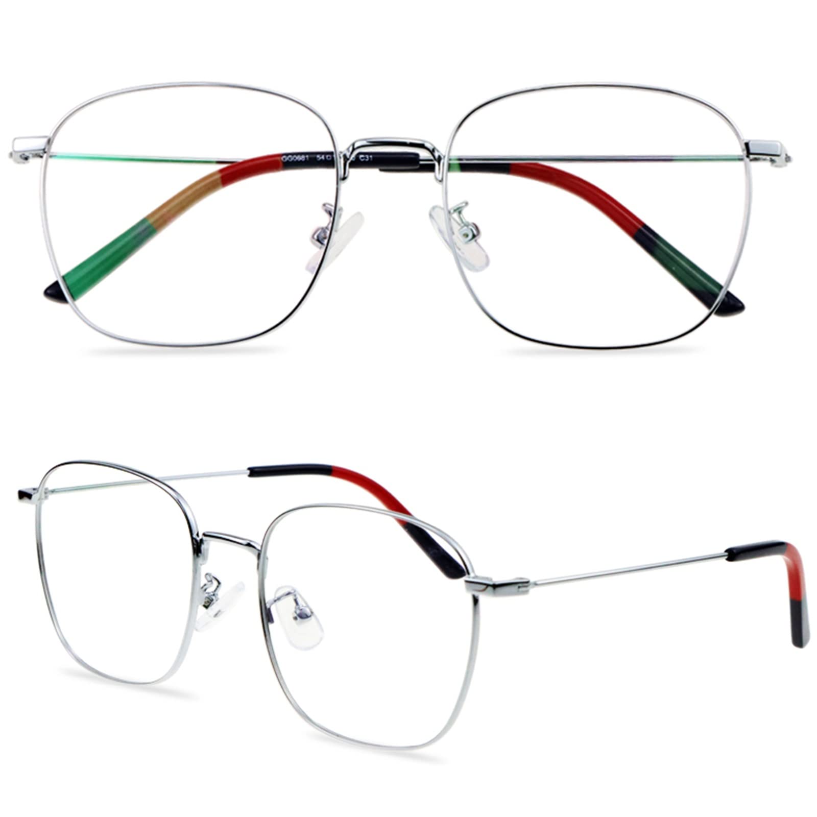 Progresywne Wieloogniskowe Okulary Do Czytania Z Filtrem Przeciw Niebieskiemu Światłu, Okulary Do Czytania Z Metalową Oprawką Dla Mężczyzn I Kobiet/Silver/2.0 *