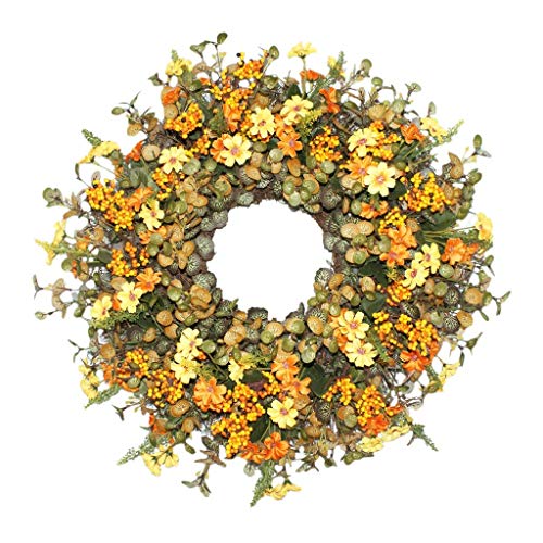 Couronne de porte d'entrée haut de gamme guirlande de Noël 18 pouces FLXHSA