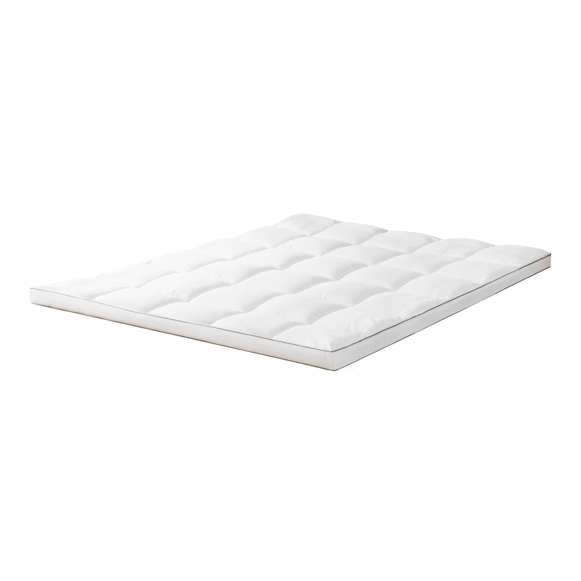 Zinus Topper Matrimoniale 160x190 cm, 5 cm Coprimaterasso Trapuntato in Bambù, Rivestimento Morbido, Traspirante, Ipoallergenico, Housse Lavabile in Lavatrice