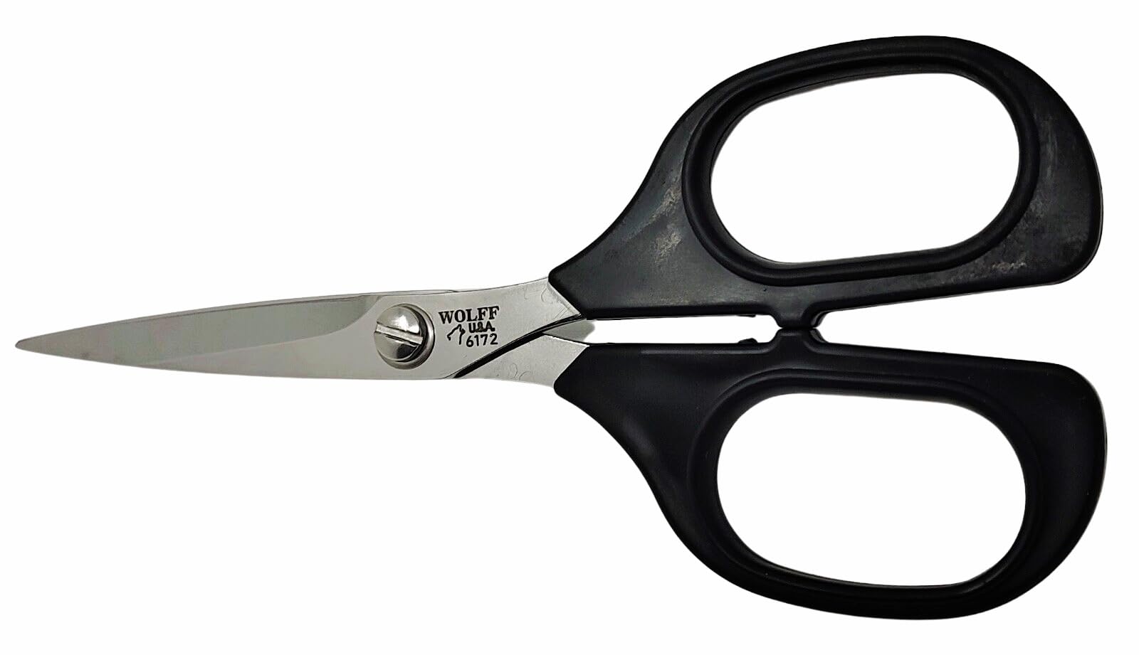 Wolff® Black 7" Utility Shears with Sarlink® Handles - Flash, Sewing, Upholstery, Industrial, Plant and Floral Trimming