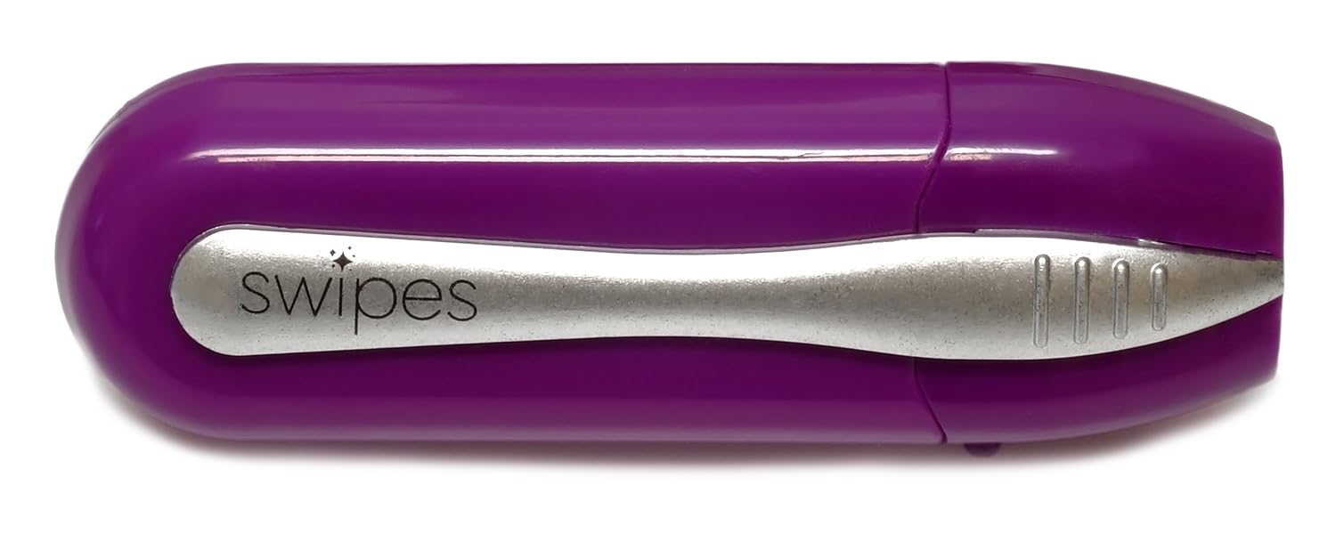 Calabria Swipes - Juego de 4 herramientas limpiadoras de anteojos, color azul, negro, dorado, morado