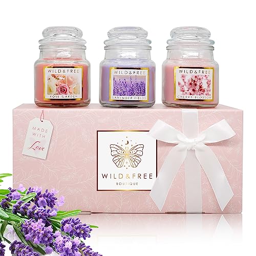 Candle Gifts for Women, Scented Candles Gifts for Her, Candle Gift Set, Birthday Gifts for Women, Christmas, Rose, Lavender, Cherry Blossom, Mum, Nan, Friend, Sister Gift Candle Gifts for Women, Scented Candles Gifts for Her, Candle Gift Set, Birthday Gifts for Women, Christmas, Rose, Lavender, Cherry Blossom, Mum, Nan, Friend, Sister Gift