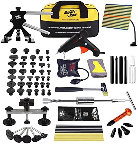 AUTOPDR Paintless Dent Removal Tool Kit, Professional Car Body Paintless Dent Repair Tools with New Adjustable Dent Puller for Repairing 98% Size of dents (Starter Full Set Kits)