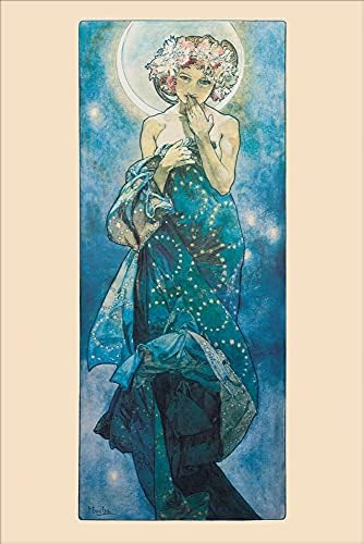1art1 Poster The Moon 1902 by Alphonse Mucha 91 x 61 cm Ohne Rahmen
